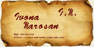 Ivona Marošan vizit kartica